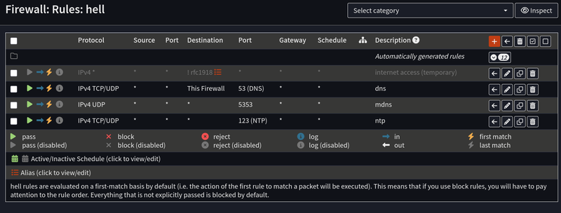 hell firewall rules